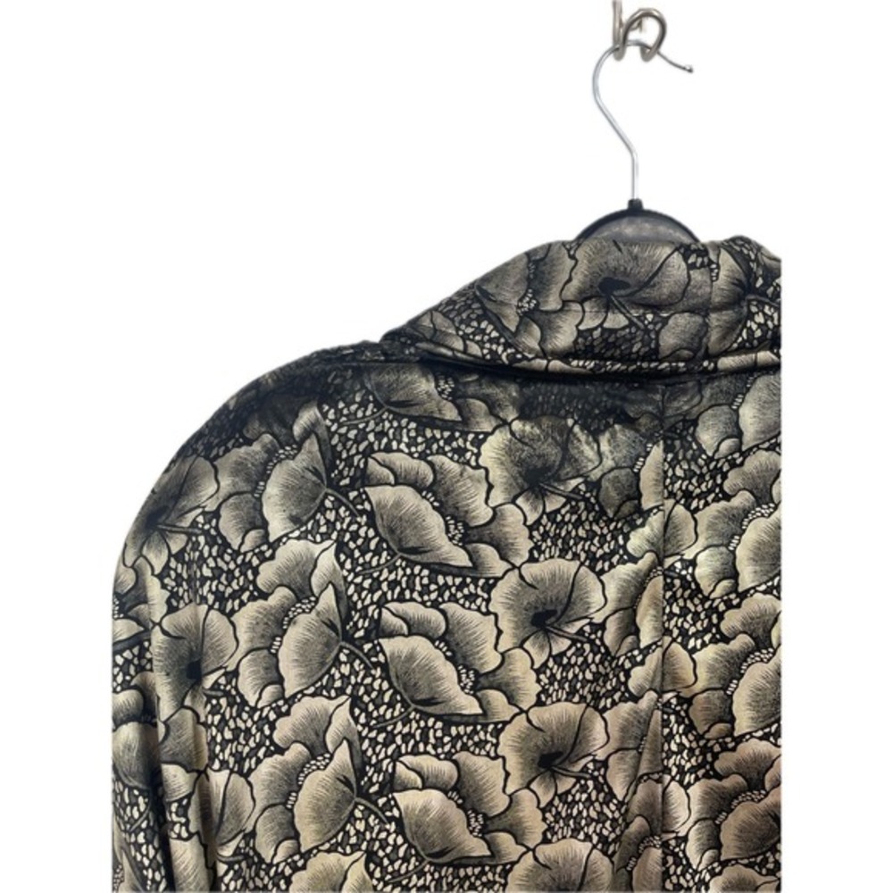 Silkworms High Fashion Vtge Gold Black Floral Brocade Blazer Jacket 2 See Note - Picture 5 of 8